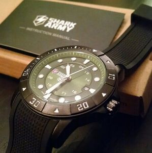Shark Army Military Green Dial Mens Watch-NEW